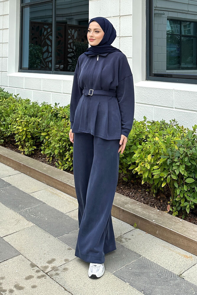 Plazzo Pantolonlu Cupra Takım - Lacivert - HEWES (4)