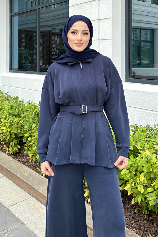 Plazzo Pantolonlu Cupra Takım - Lacivert - HEWES (1)