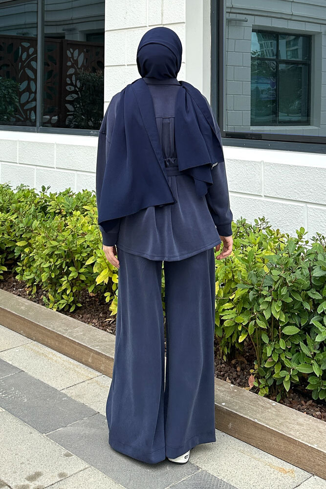 Plazzo Pantolonlu Cupra Takım - Lacivert - HEWES (5)