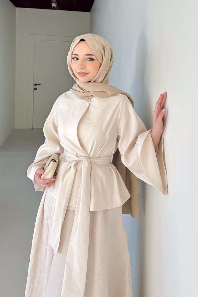 Princess Pop Etek Takım - Bej - 3