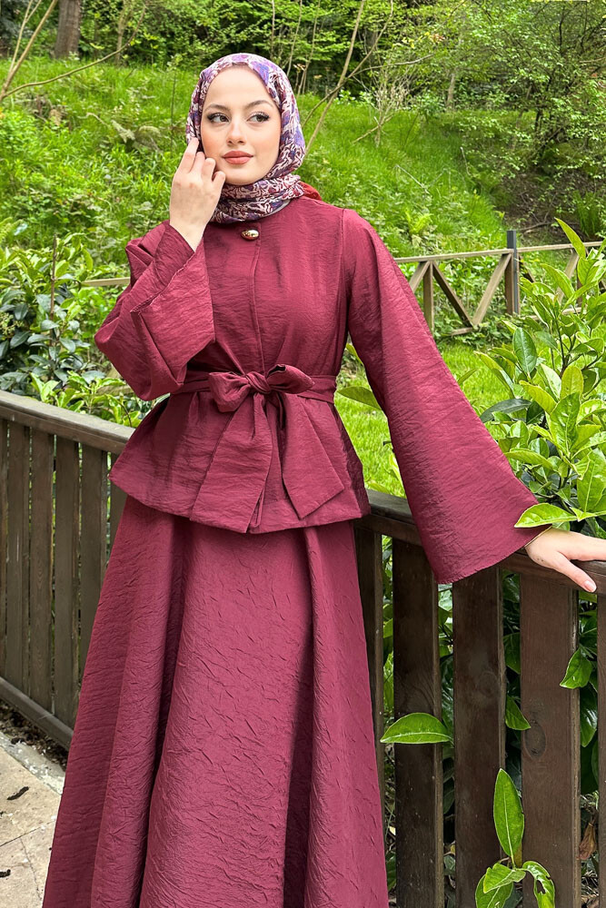 Princess Pop Etek Takım - Bordo - 2