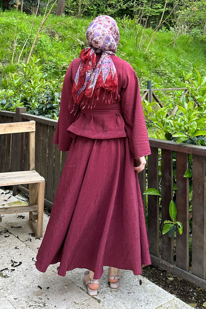 Princess Pop Etek Takım - Bordo - 4