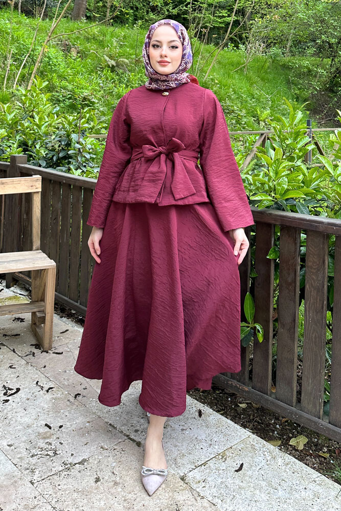 Princess Pop Etek Takım - Bordo - HEWES (4)