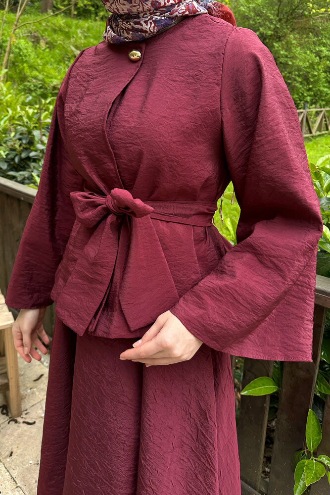 Princess Pop Etek Takım - Bordo - 6