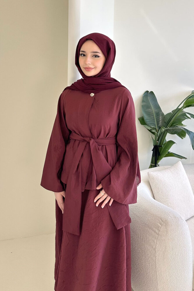Princess Pop Etek Takım - Bordo - 5