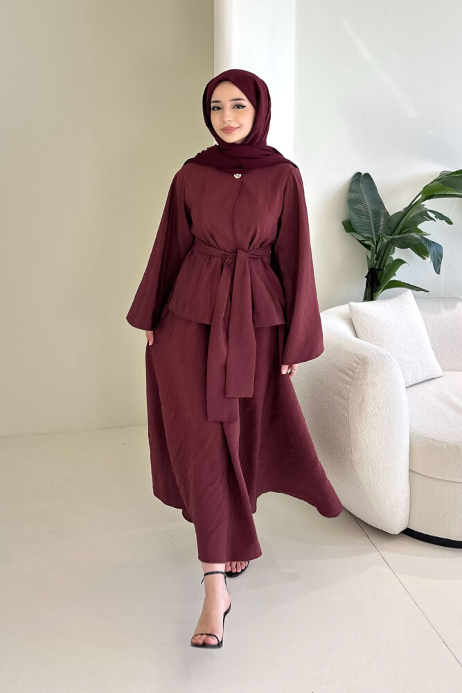 Princess Pop Etek Takım - Bordo - 3