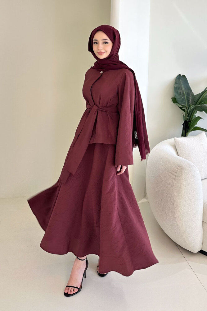 Princess Pop Etek Takım - Bordo - 6