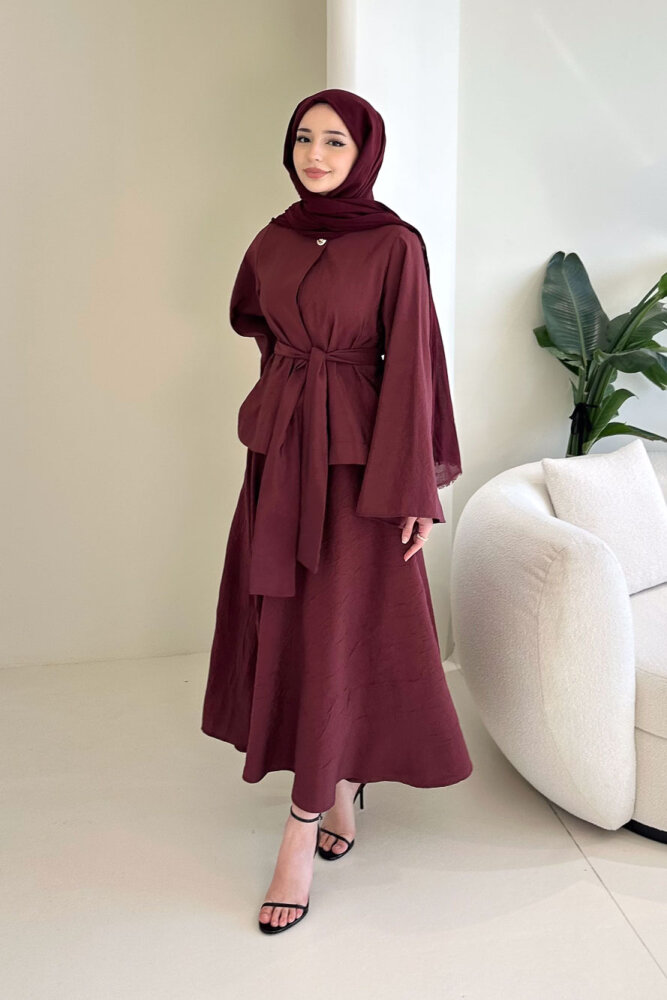 Princess Pop Etek Takım - Bordo - 4