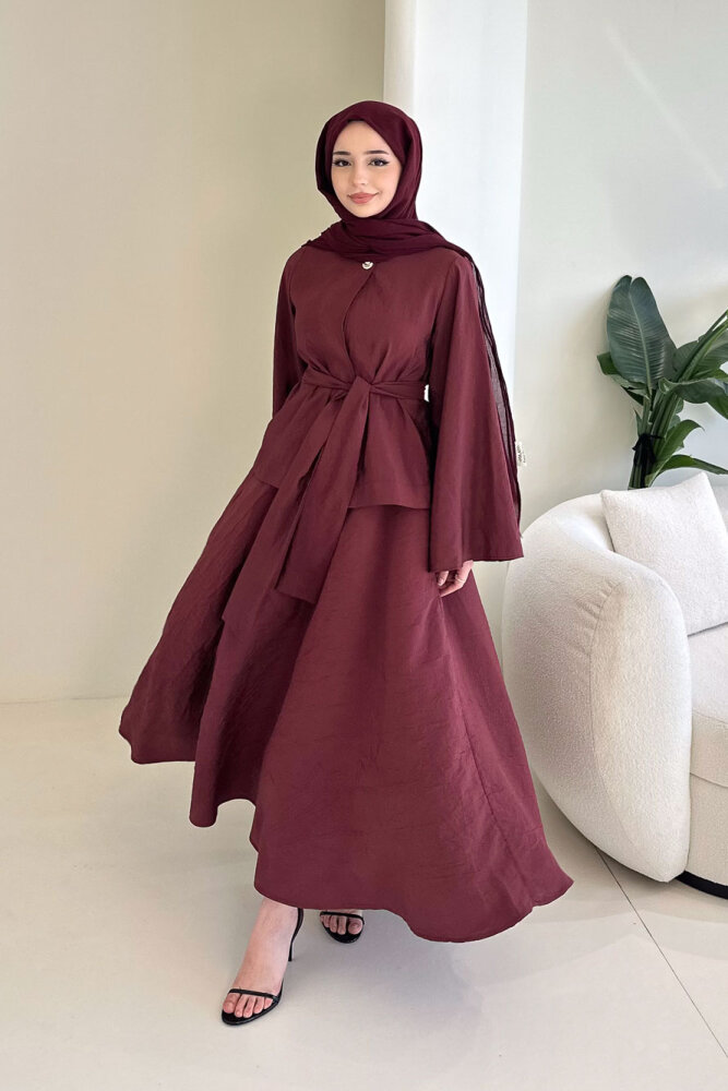 Princess Pop Etek Takım - Bordo - 1
