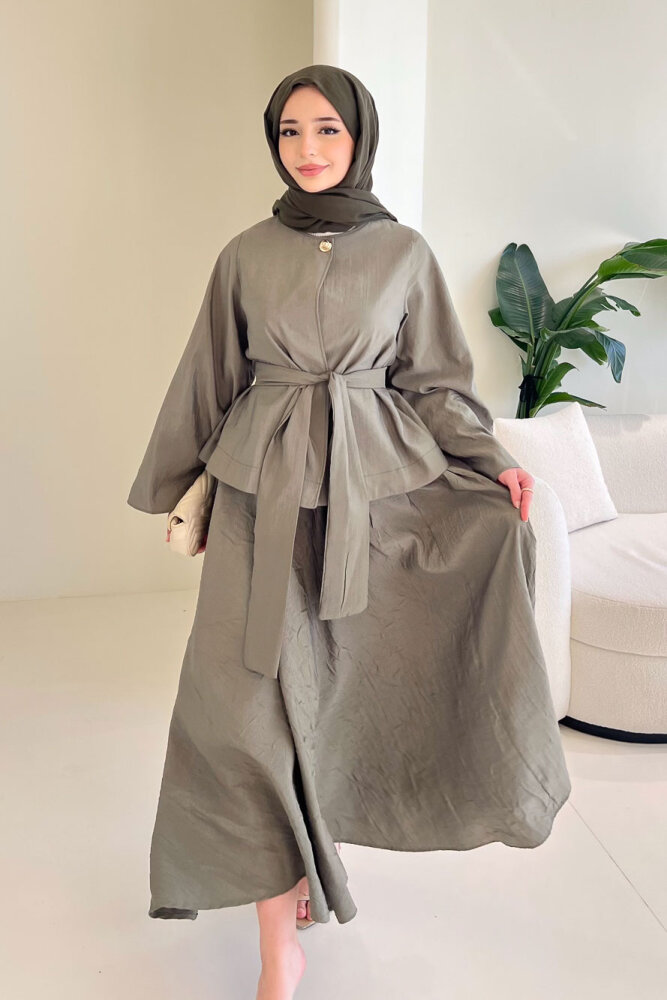Princess Pop Etek Takım - Haki - 2