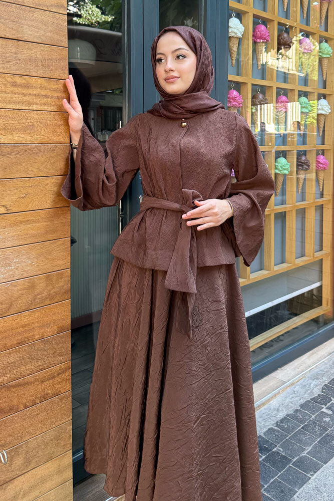 Princess Pop Etek Takım - Kahverengi - 3