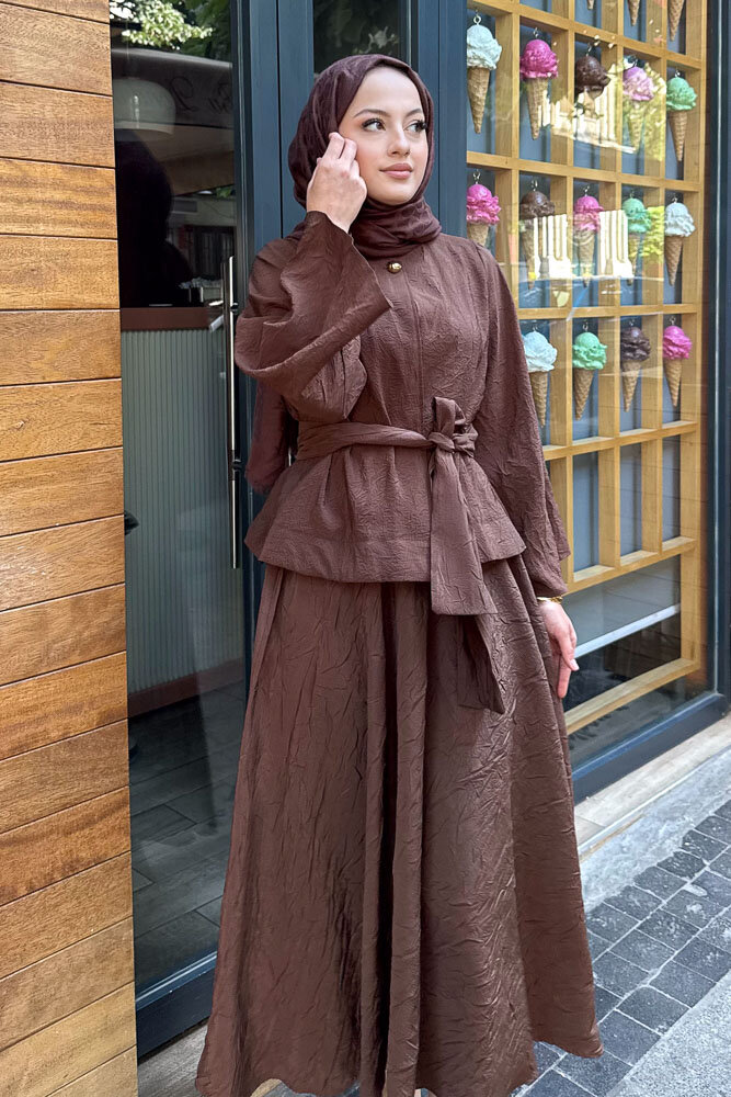 Princess Pop Etek Takım - Kahverengi - 1