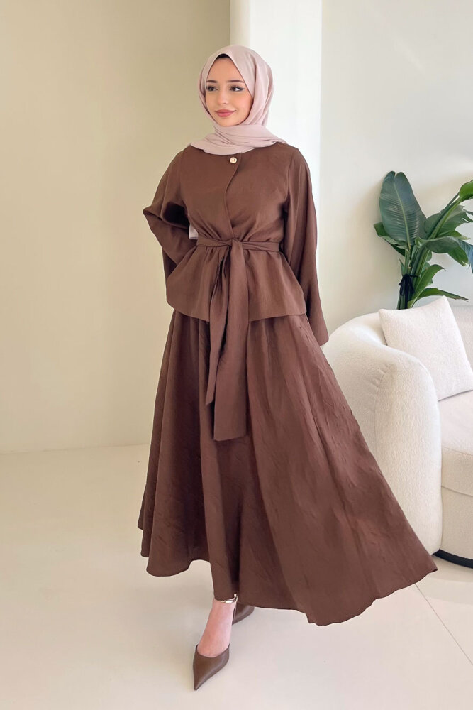 Princess Pop Etek Takım - Kahverengi - 2