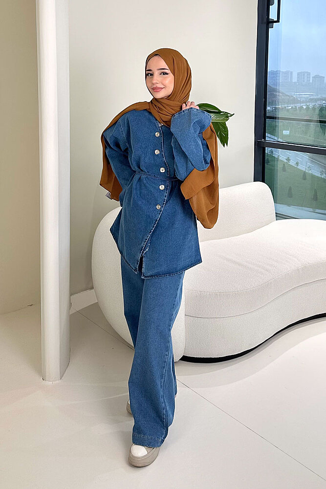 Pure Blue Denim Takım - Açık Mavi - 5