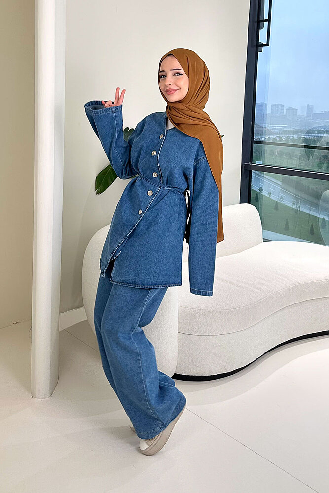 Pure Blue Denim Takım - Açık Mavi - 1