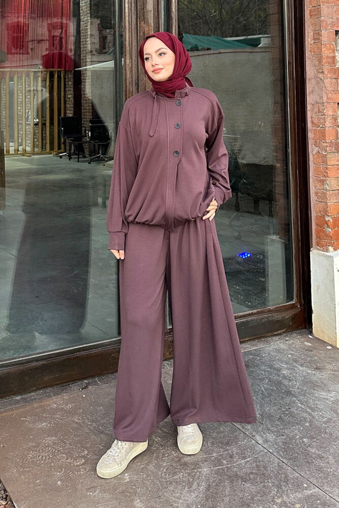 Pure Comfort Modal Takım - Bordo - 3