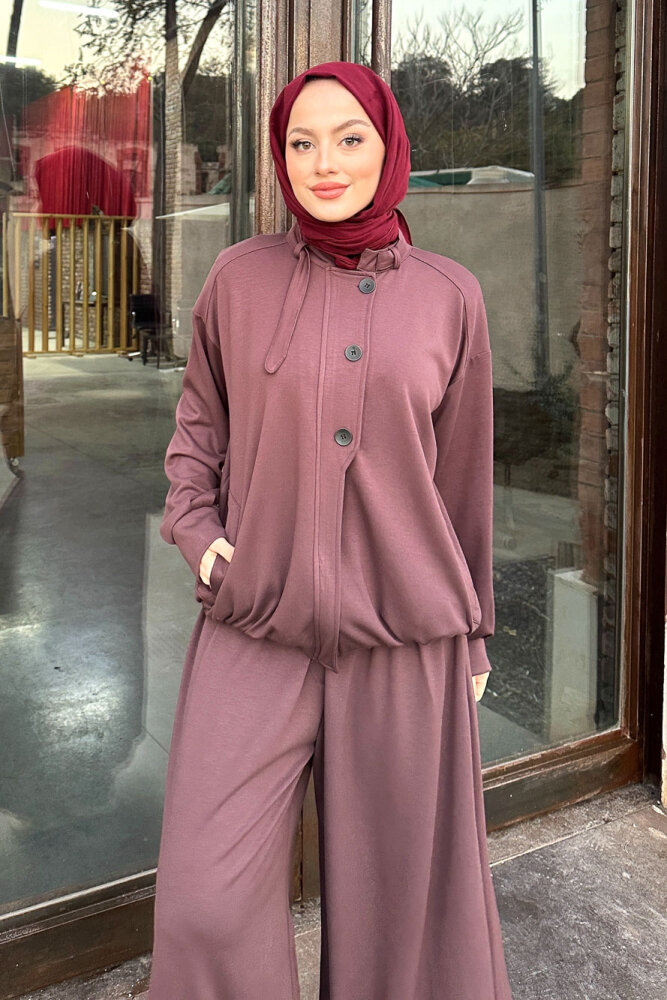 Pure Comfort Modal Takım - Bordo - 2