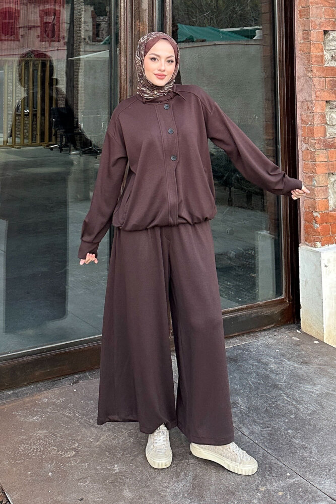 Pure Comfort Modal Takım - Kahverengi - ALLMİSS (1)