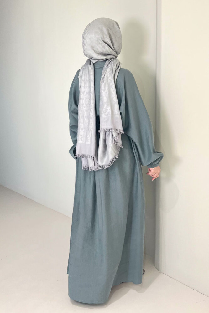 Reglan Kol Tünel Detaylı Elbise - Çağla - 6