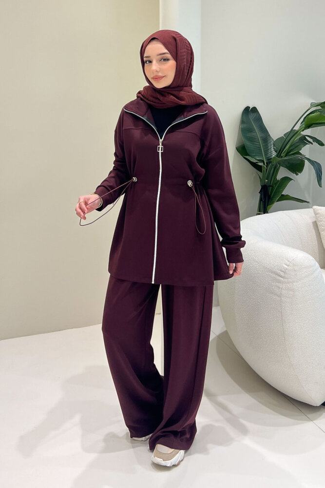 Renata Pantolon Takım - Bordo - 4