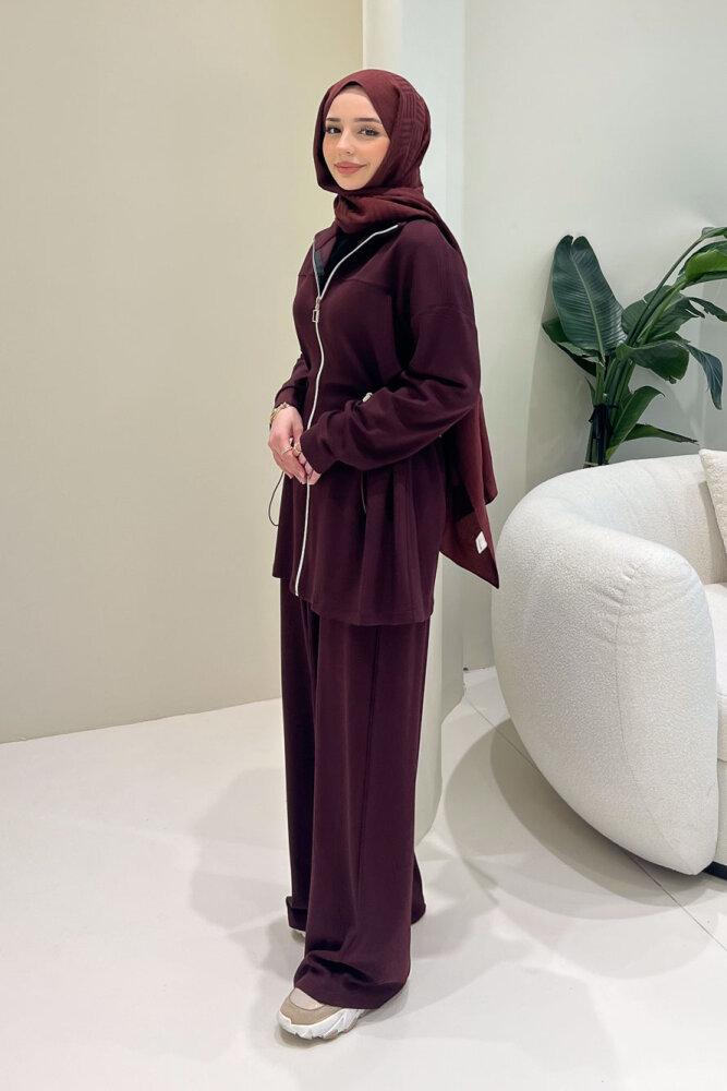 Renata Pantolon Takım - Bordo - 7
