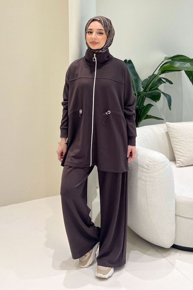 Renata Pantolon Takım - Kahverengi - 1