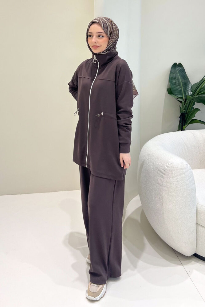 Renata Pantolon Takım - Kahverengi - QUB (2)