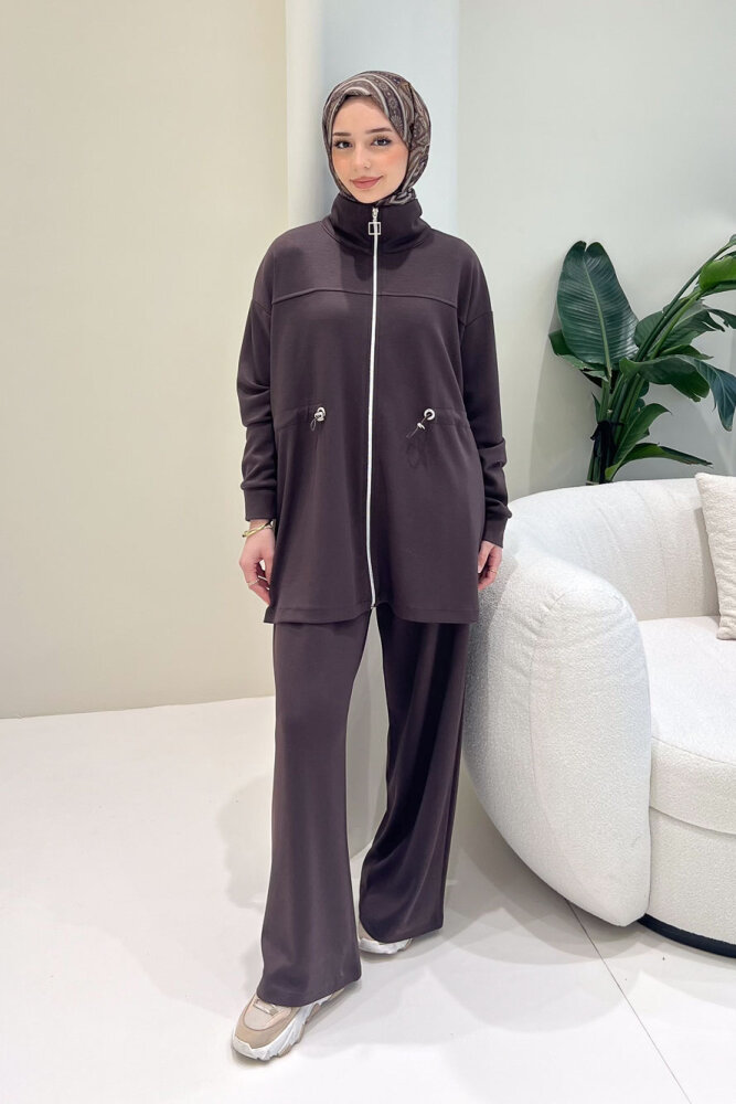 Renata Pantolon Takım - Kahverengi - 4