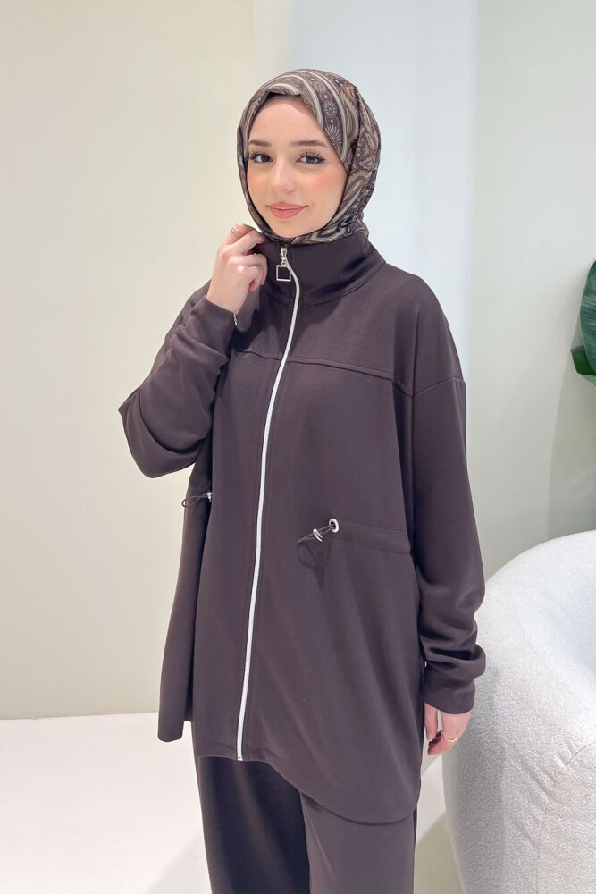 Renata Pantolon Takım - Kahverengi - 5