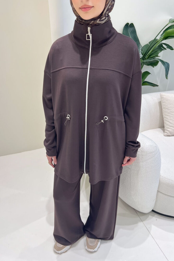 Renata Pantolon Takım - Kahverengi - 2