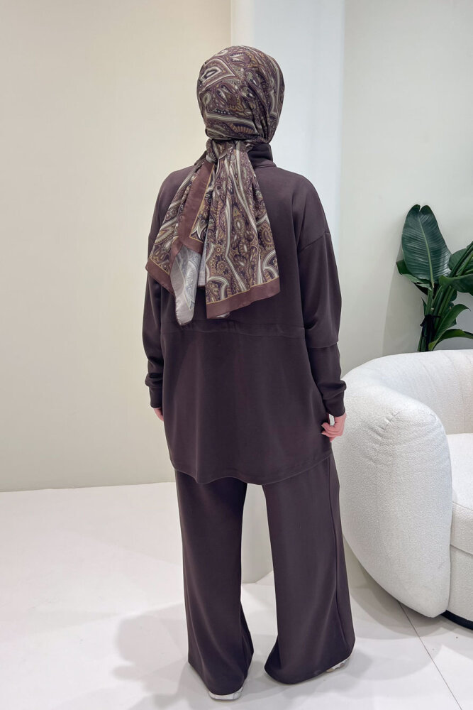 Renata Pantolon Takım - Kahverengi - 8