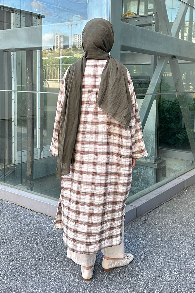 Rowan Ekose Rahat Tunik - Kahverengi/Haki - ENMA (4)