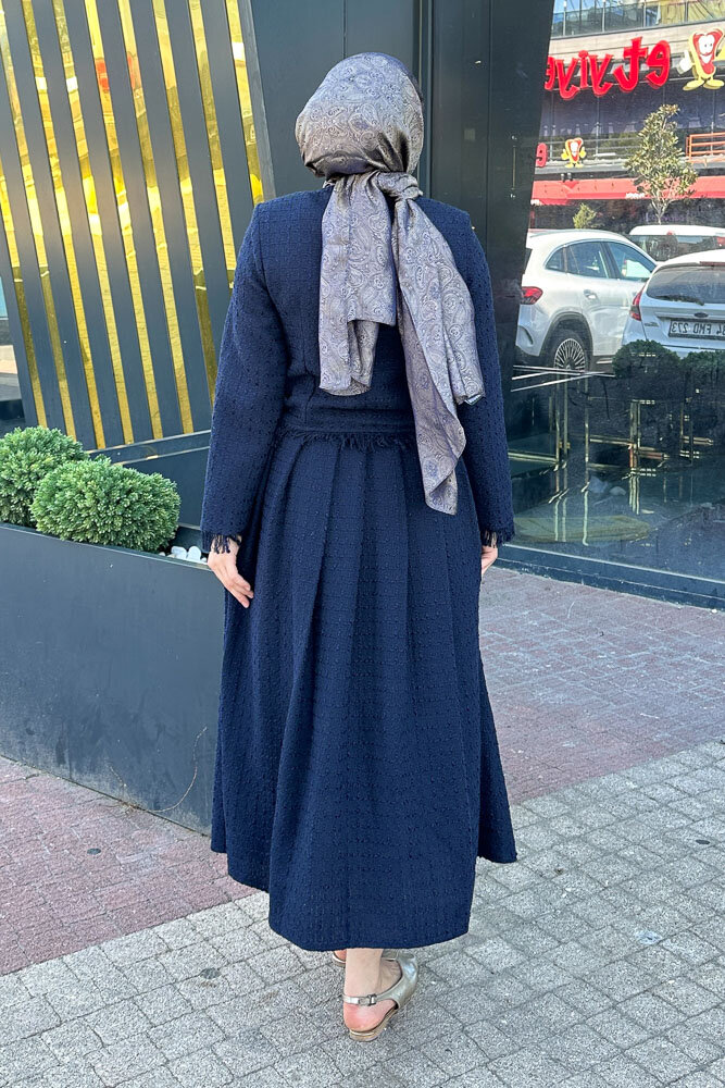 Saçaklı Tüvit Takım - Lacivert - HENZA (5)