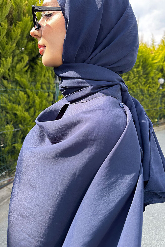 Şal Detaylı Pantolon Takım - Lacivert - ENMA (3)