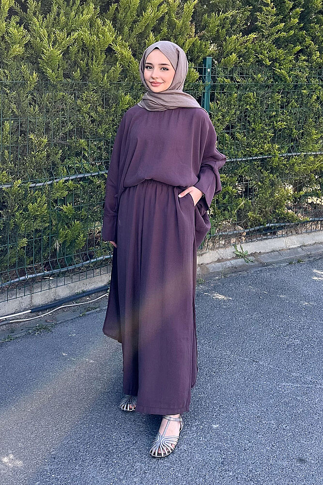 Salash Uzun Pantolon Takım - Bordo - 1