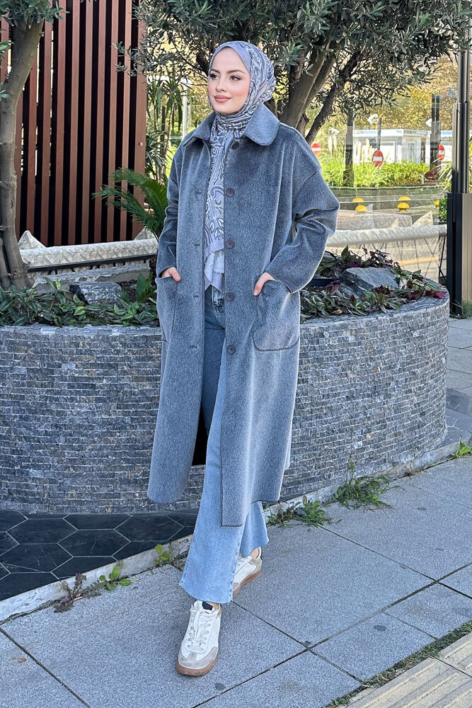 Shani Peluş Kaban - Antrasit - İKOL (3)