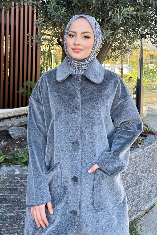 Shani Peluş Kaban - Antrasit - İKOL (4)