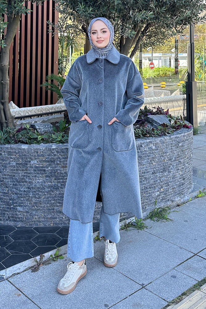 Shani Peluş Kaban - Antrasit - İKOL (1)