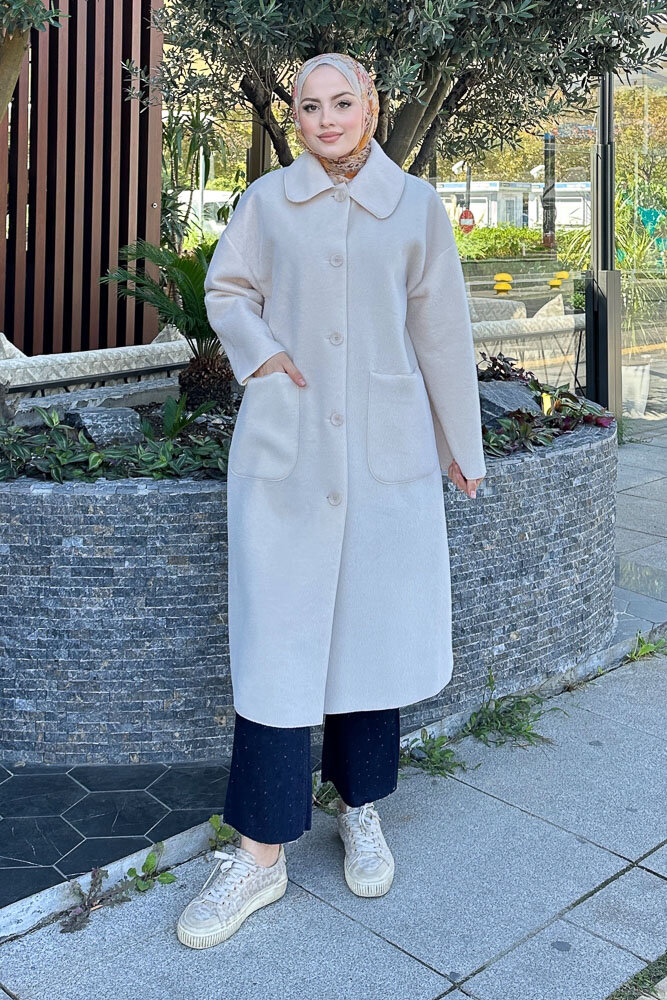 Shani Peluş Kaban - Bej - İKOL (1)