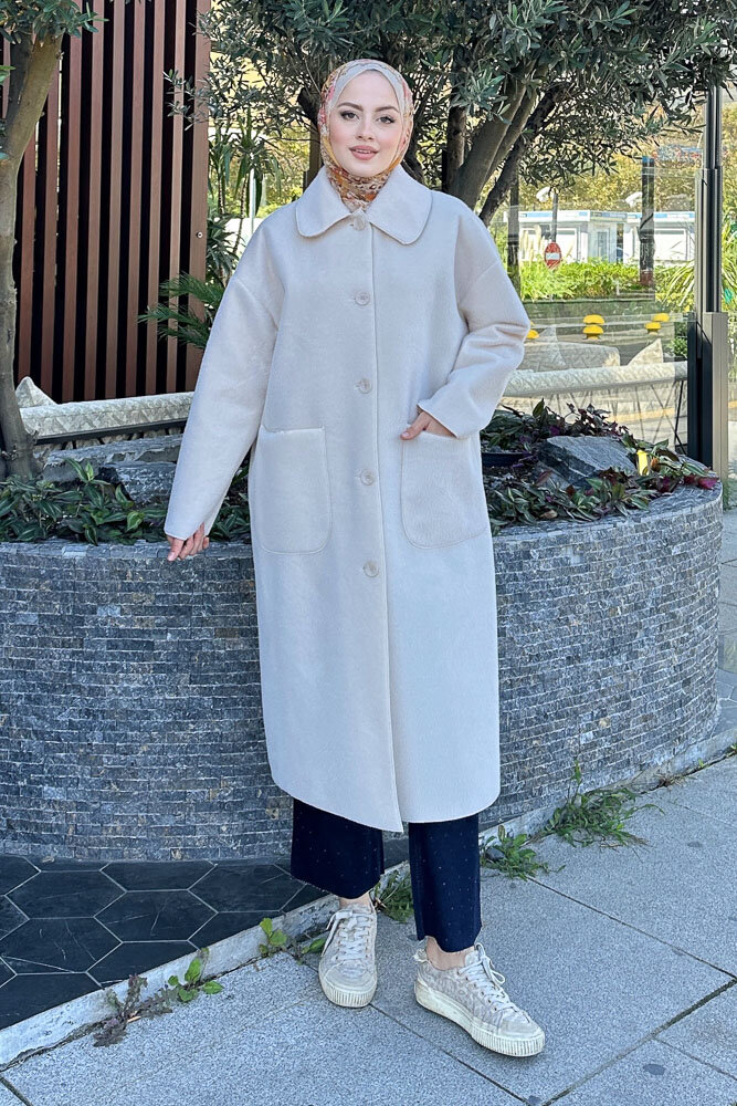 Shani Peluş Kaban - Bej - İKOL (5)