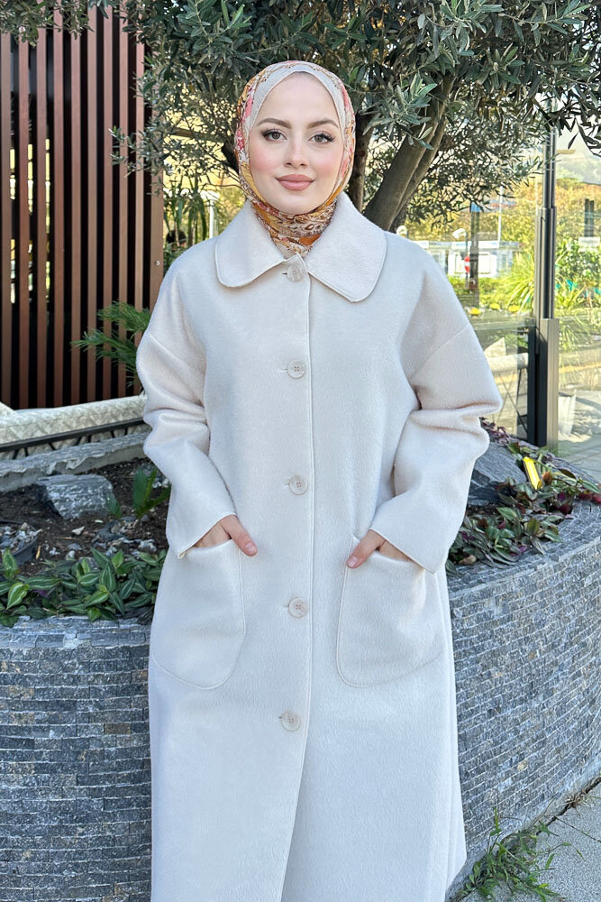 Shani Peluş Kaban - Bej - İKOL (4)