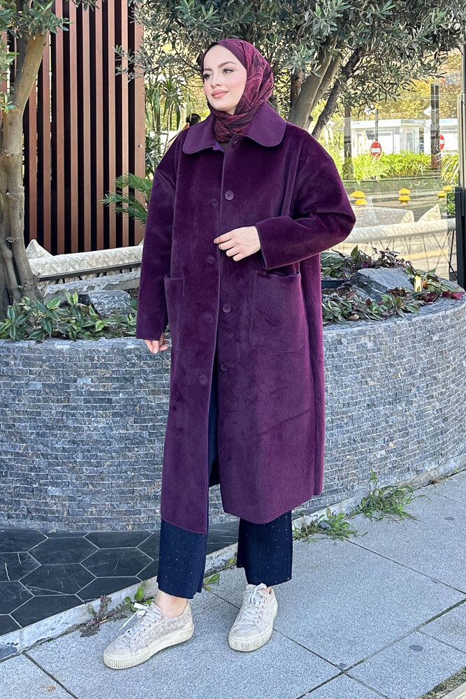 Shani Peluş Kaban - Mürdüm - İKOL (2)