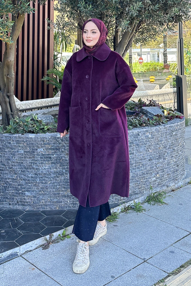 Shani Peluş Kaban - Mürdüm - İKOL (5)