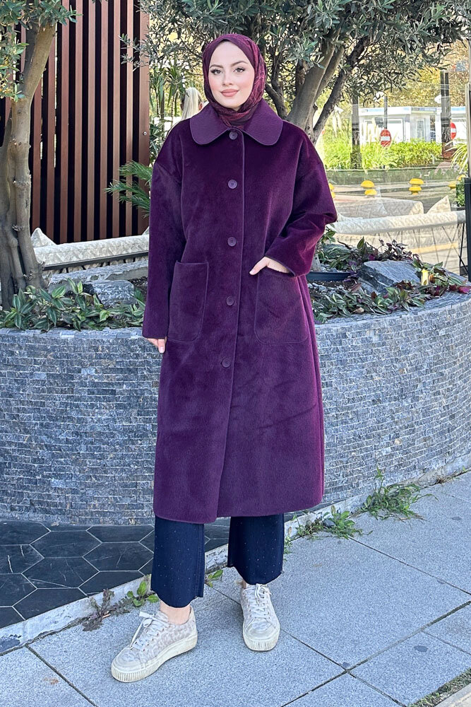 Shani Peluş Kaban - Mürdüm - 4