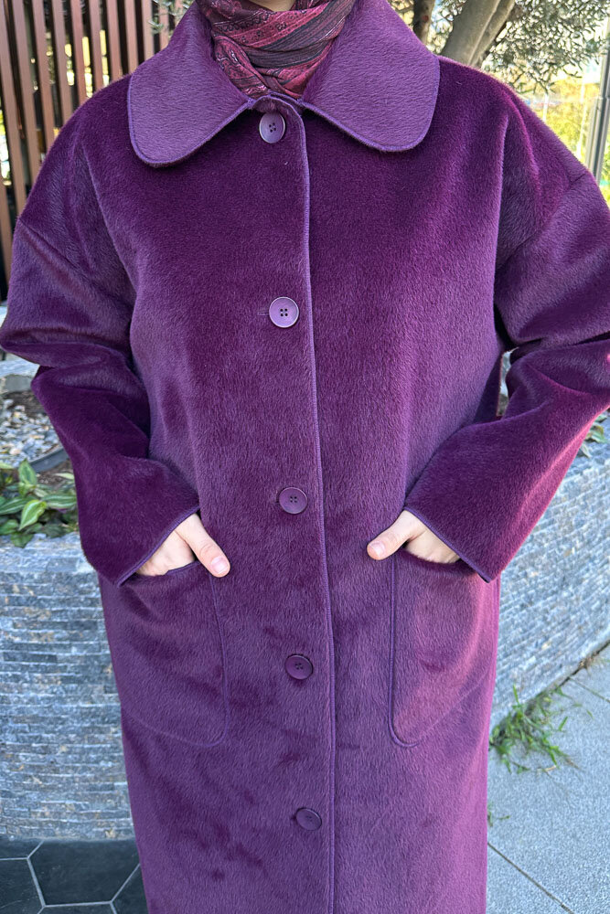 Shani Peluş Kaban - Mürdüm - İKOL (1)