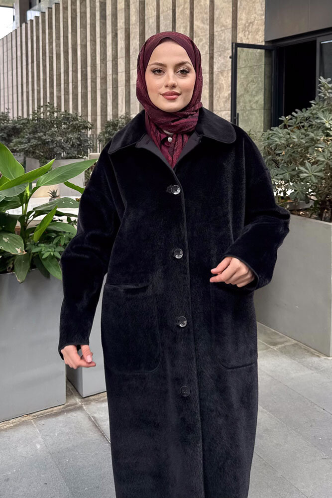 Shani Peluş Kaban - Siyah - 6