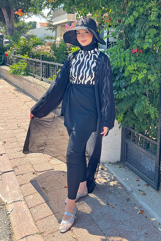 Şifon Pareo - Siyah - 7