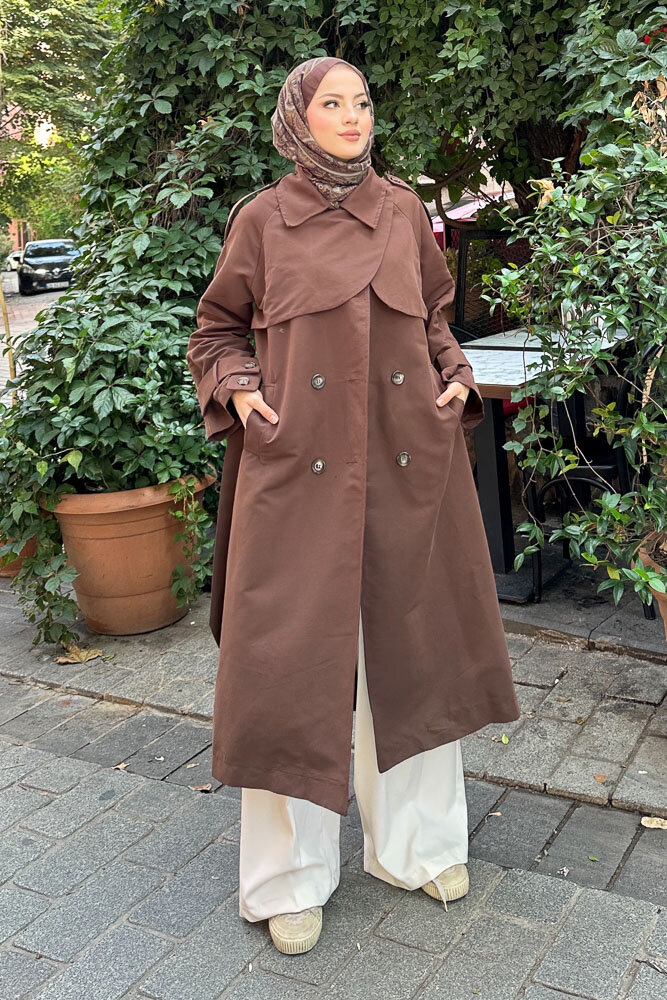 Solé Trençkot - Kahverengi - HENZA (4)