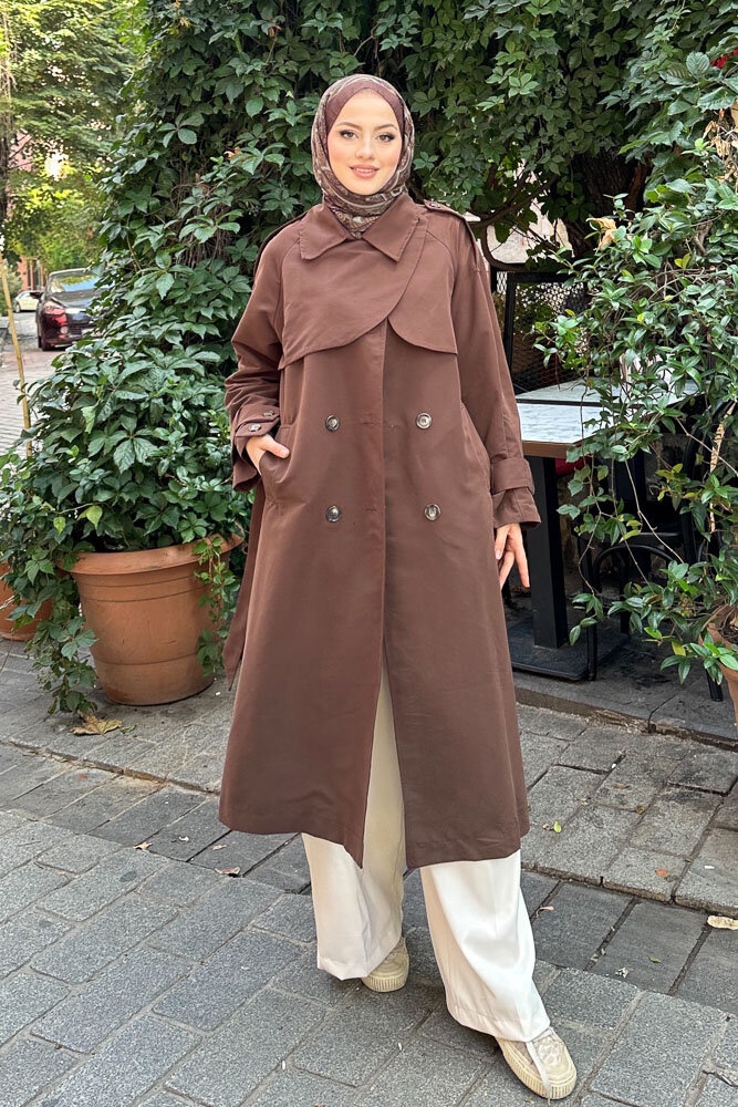 Solé Trençkot - Kahverengi - HENZA (1)