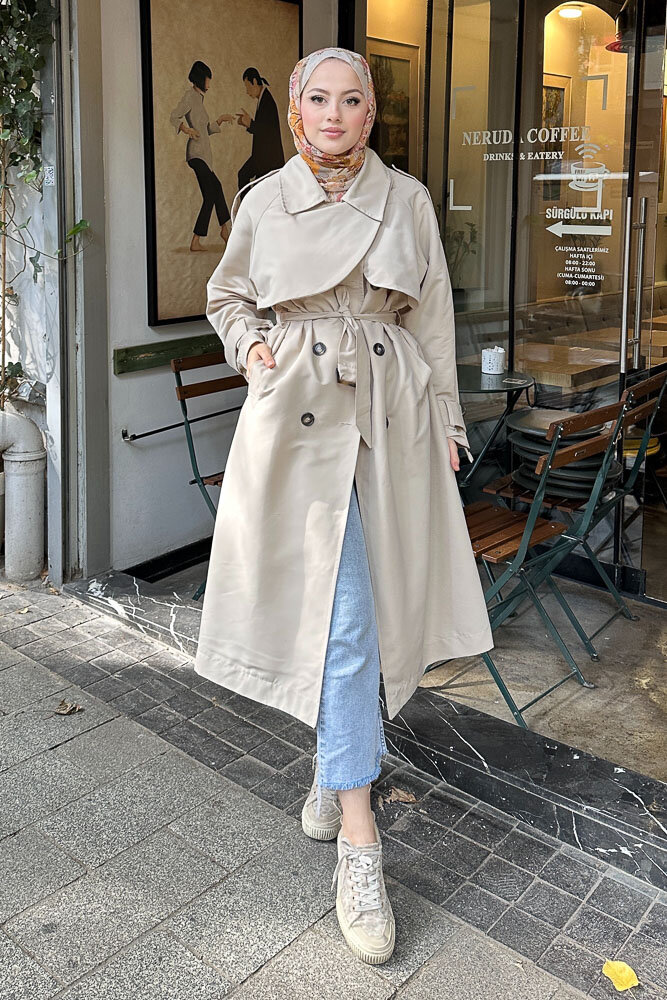 Solé Trençkot - Taş Rengi - HENZA (1)